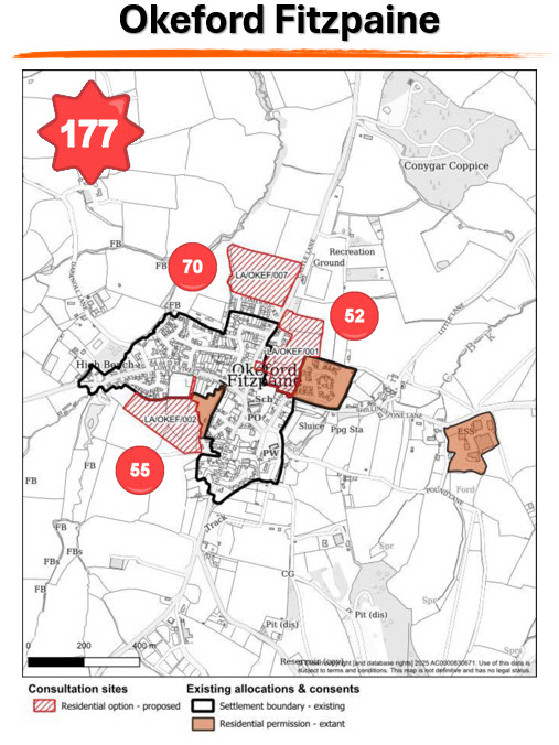 Map - Okeford Fitzpaine